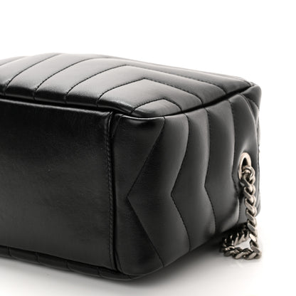 Saint Laurent Calfskin Y Quilted Monogram Small Loulou Bowling Bag Black 10 of 11