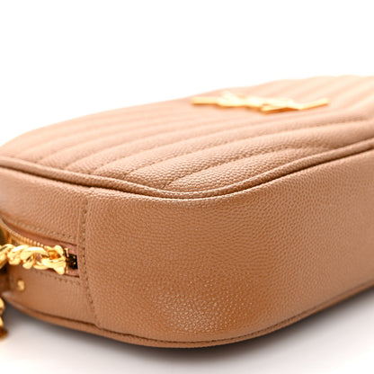 Saint Laurent Grain De Poudre Matelasse Monogram Mini Lou Camera Bag Dark Natural 8 of 9