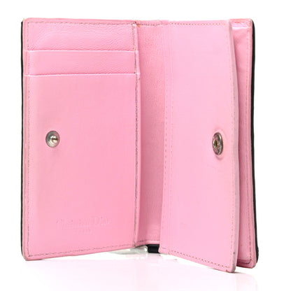 Christian Dior Lambskin Cannage Bi-Color Small Lady Dior Flap Card Holder Black Pink 4 of 8