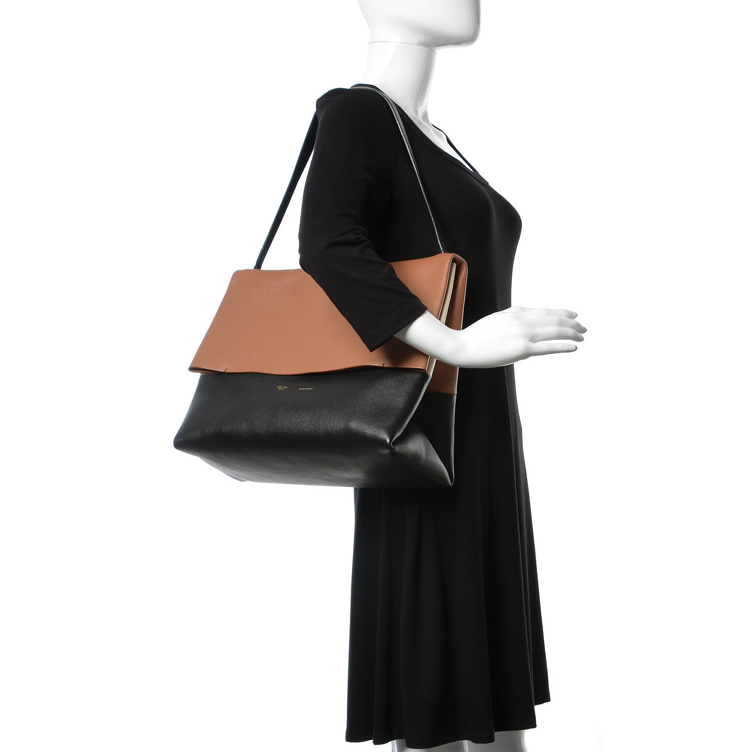 Celine Calfskin All Soft Shoulder Bag Tan 2 of 14