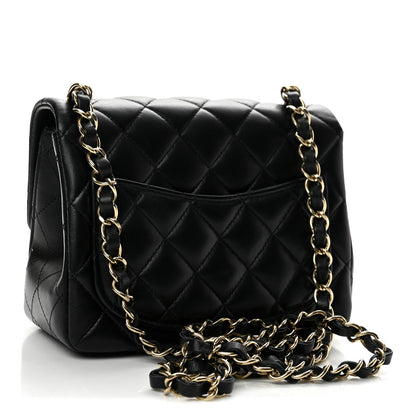 Chanel Lambskin Quilted Mini Square Flap Black 3 of 13