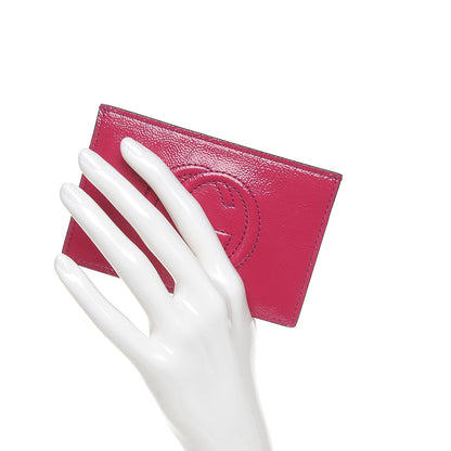 Gucci Patent Soho Envelope Card Case Bright Bougainvillea 2 of 7
