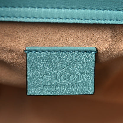 Gucci Wonka Grain Calfskin Mini Diana Tote Bag Dusty Azure Orange Fluo 6 of 9