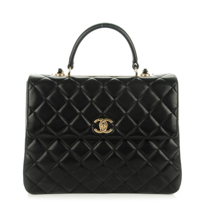 Chanel Lambskin Quilted Large Trendy CC Dual Handle Flap Bag Black 1 of 8