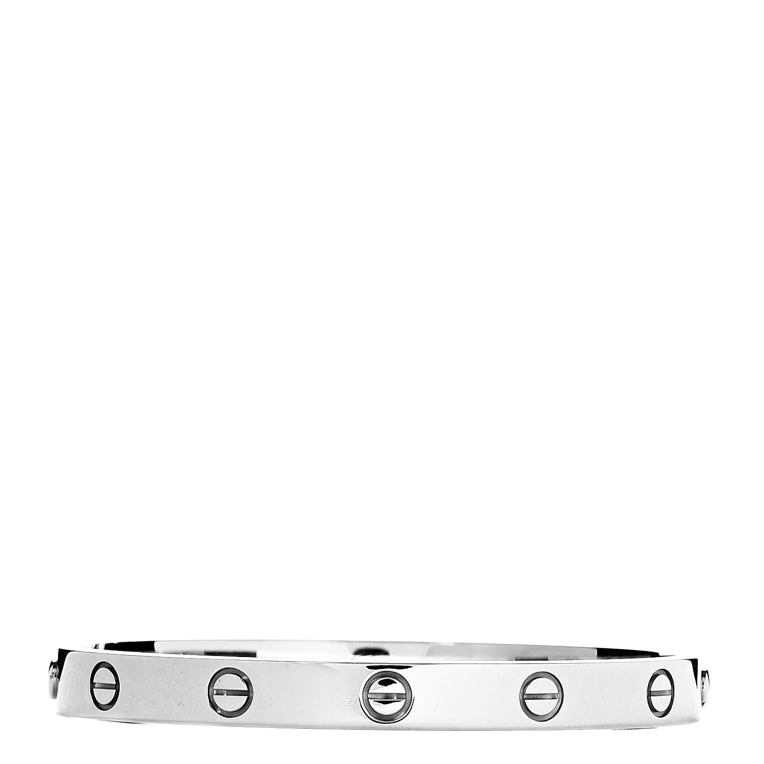 Cartier 18K White Gold LOVE Bracelet 17 1 of 6