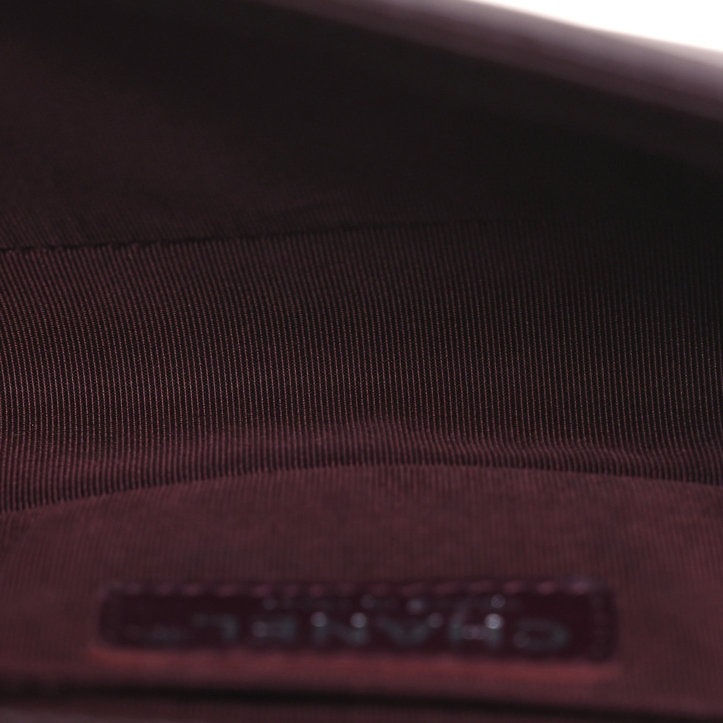 Calfskin Chevron Quilted Small Boy Flap Burgundy