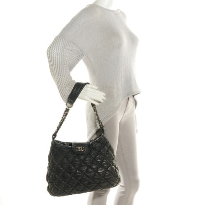 Chanel Calfskin Bubble Quilt Hobo Grey 2 of 7