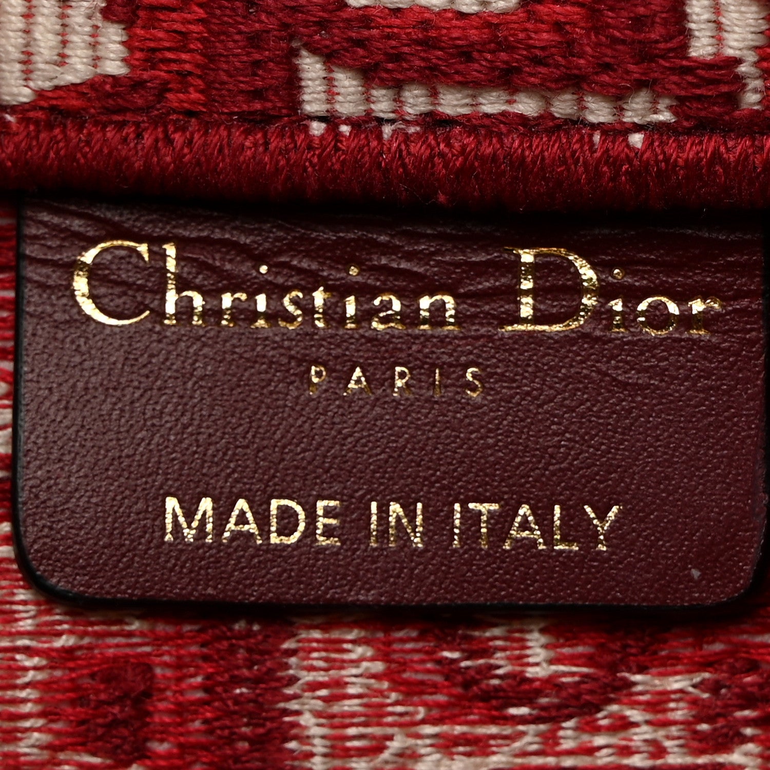Christian Dior Oblique Small Book Tote Burgundy Multicolor 6 of 10