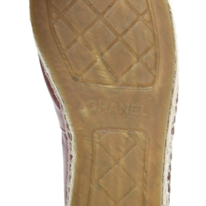 Chanel Lambskin CC Espadrilles 38 Brown 6 of 12