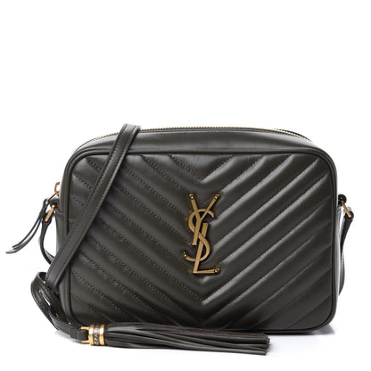 Saint Laurent Calfskin Matelasse Monogram Lou Camera Bag Green 1 of 11