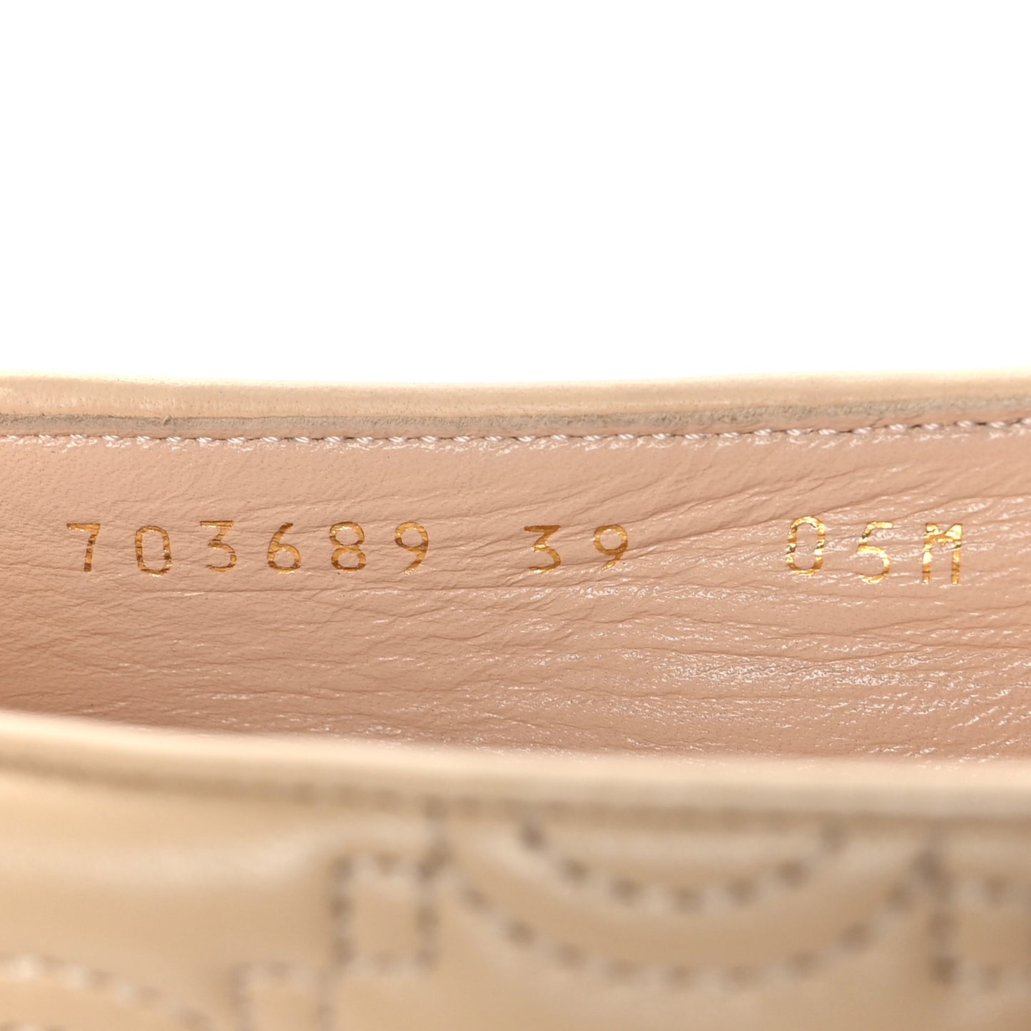 Nappa GG Matelasse Jolie Ballet Flats 39 Naturale