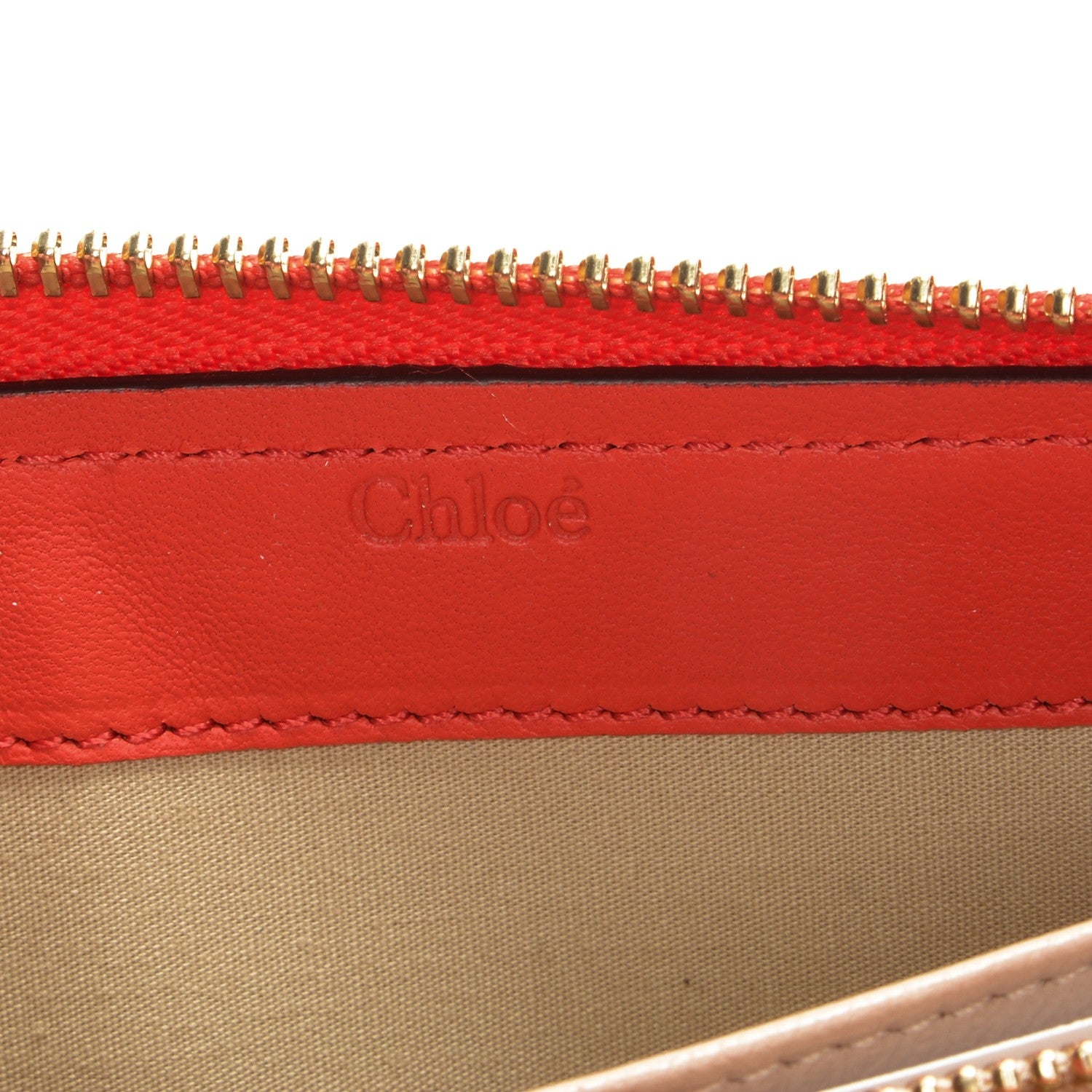 Chloe Calfskin Georgia Flap Wallet Poppy 6 of 9