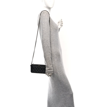 Chanel Grained Calfskin Quilted Boy Phone Holder Wallet On Chain Black 2 of 11