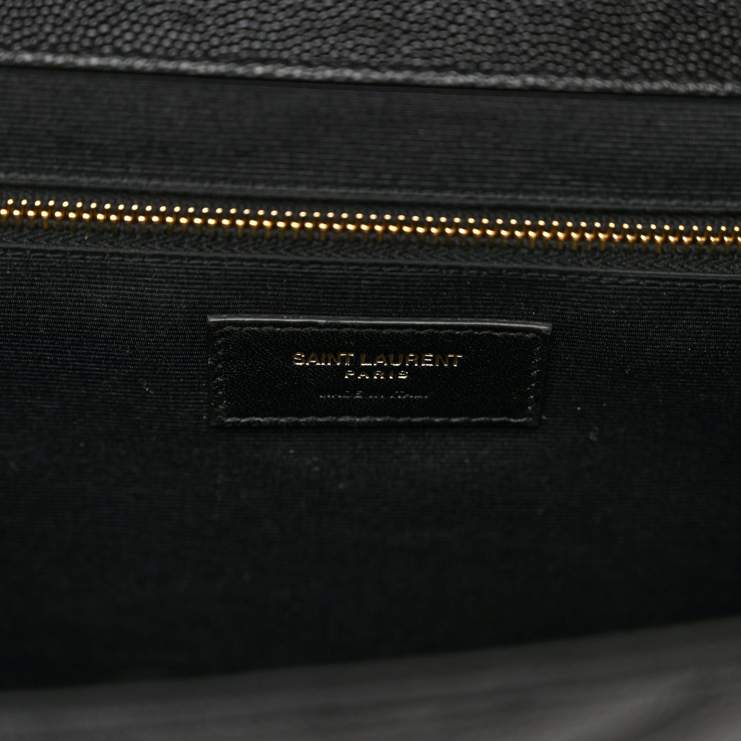 Grain De Poudre Matelasse Chevron Large Monogram Satchel Black