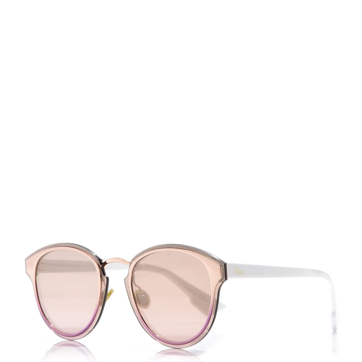 Mirrored Nightfall Sunglasses Rose Gold White