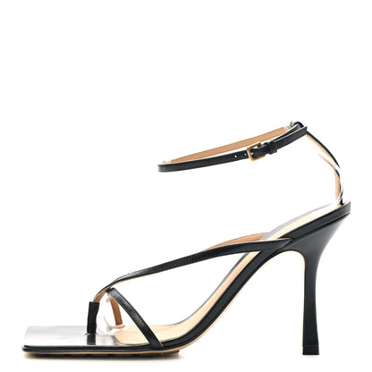 Bottega Veneta Lambskin Stretch Multi Strap 90mm Sandals 40 Black 1 of 8
