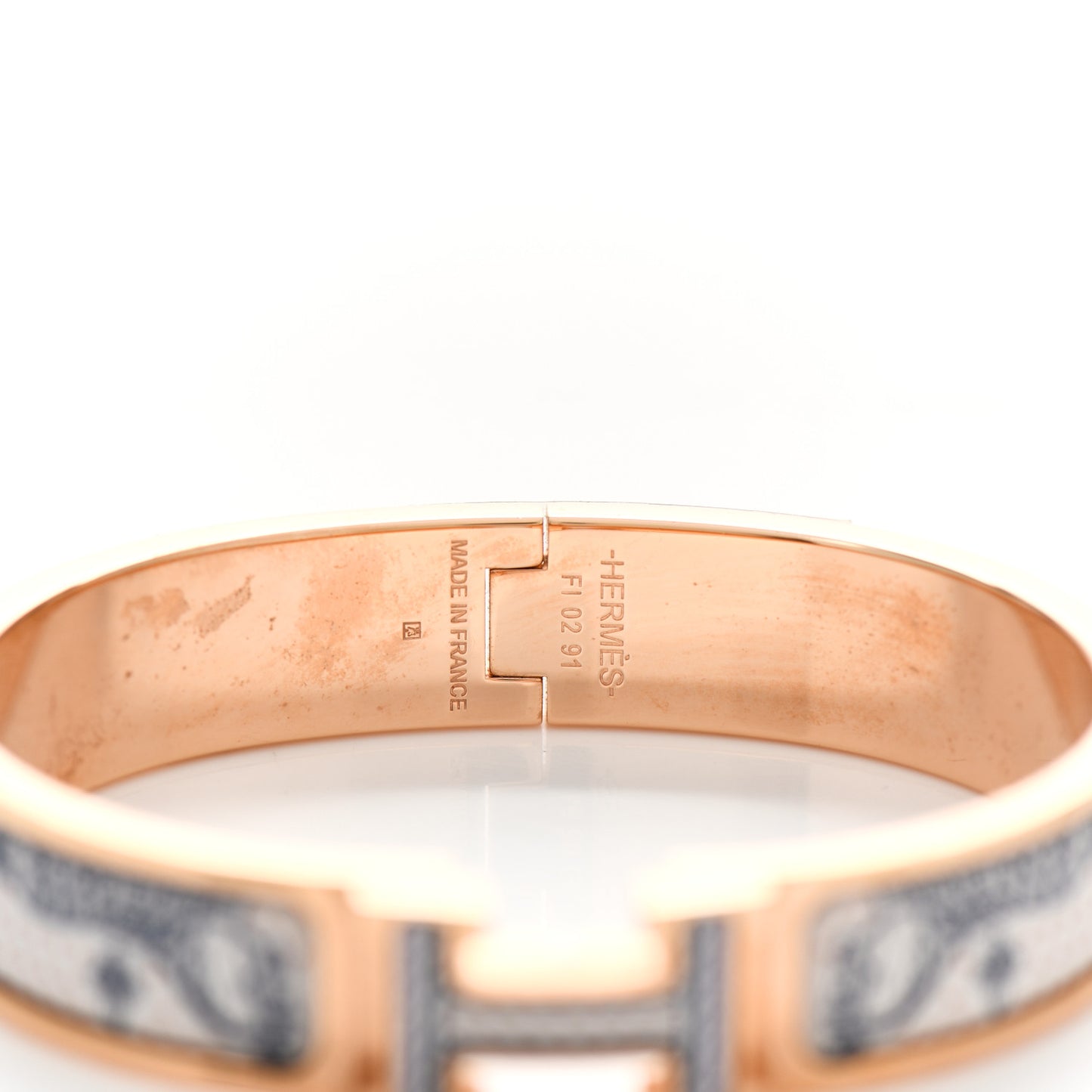 Enamel Narrow Print Grand Apparat Remix Multico Clic Clac H Bracelet PM Lilas