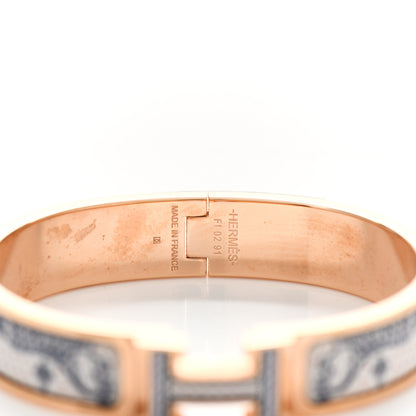Hermes Enamel Narrow Print Grand Apparat Remix Multico Clic Clac H Bracelet PM Lilas 4 of 4