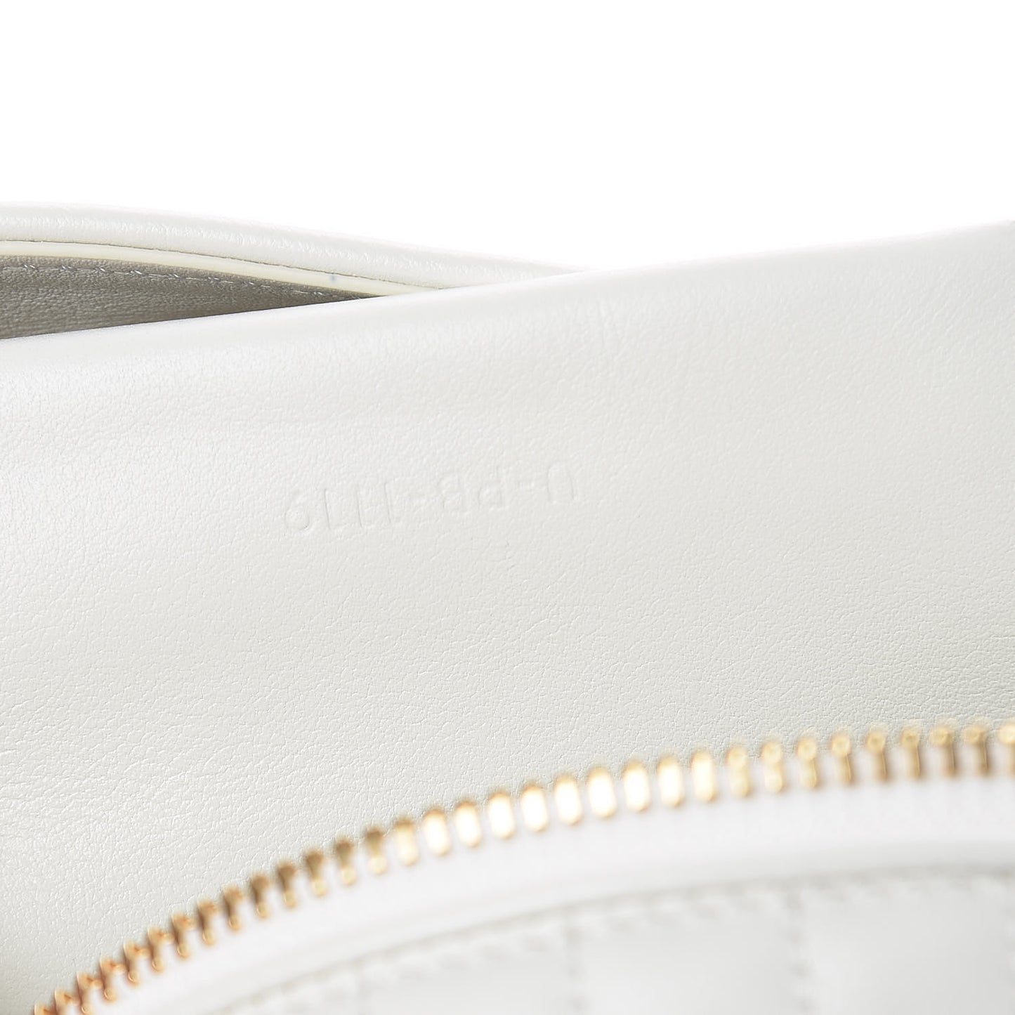Calfskin Quilted C Charm Belt Bag White
