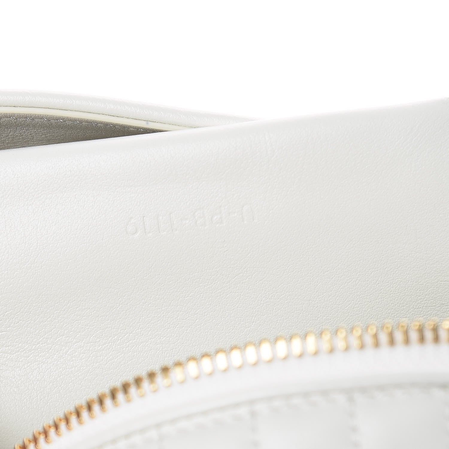 Celine Calfskin Quilted C Charm Belt Bag White 7 of 9