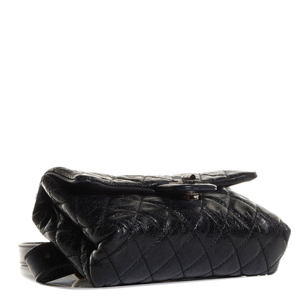 Chanel Glazed Calfskin 2.55 Reissue Flap Belt Bag Clutch Black 4 of 6