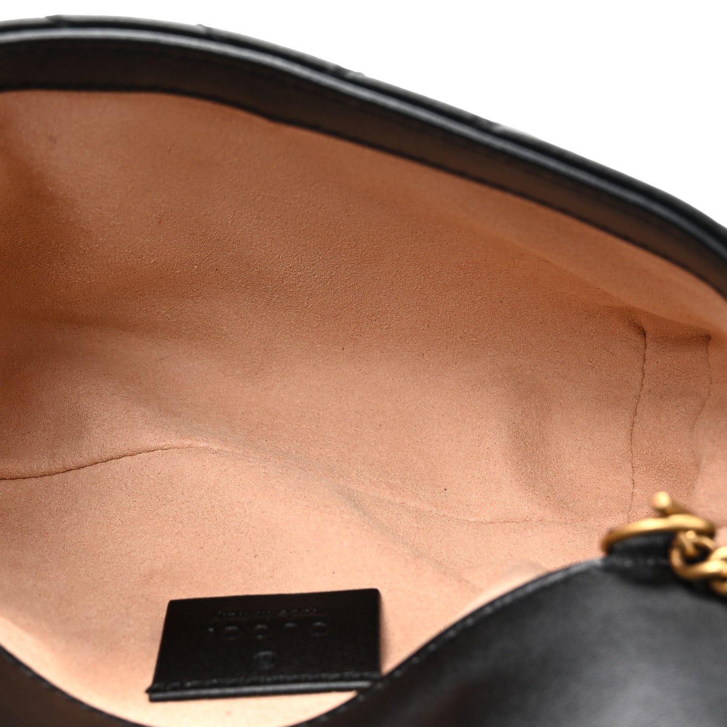 Gucci Calfskin Matelasse Super Mini GG Marmont Shoulder Bag Black 5 of 10