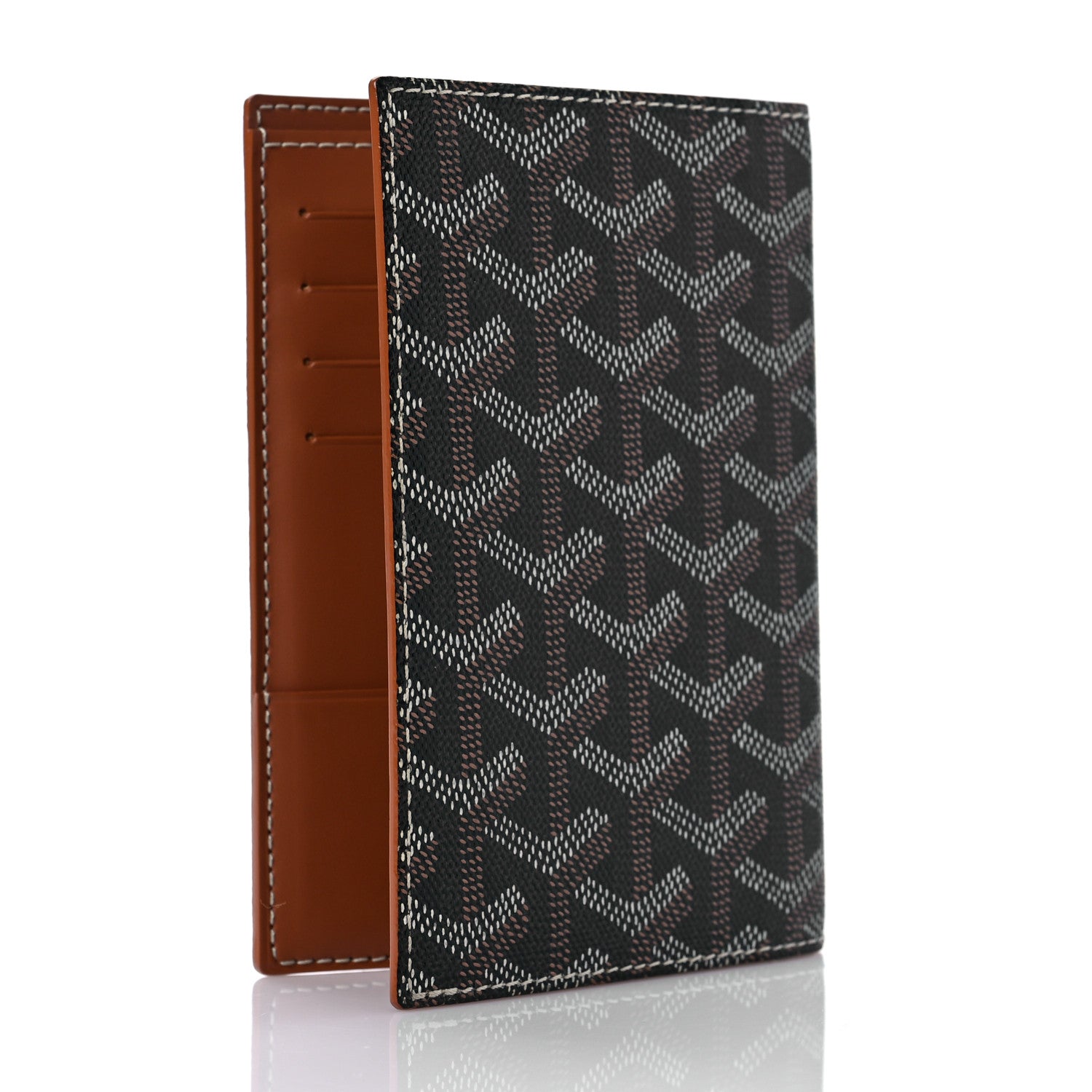 Goyard Goyardine Grenelle Passport Wallet Black Gold 3 of 7
