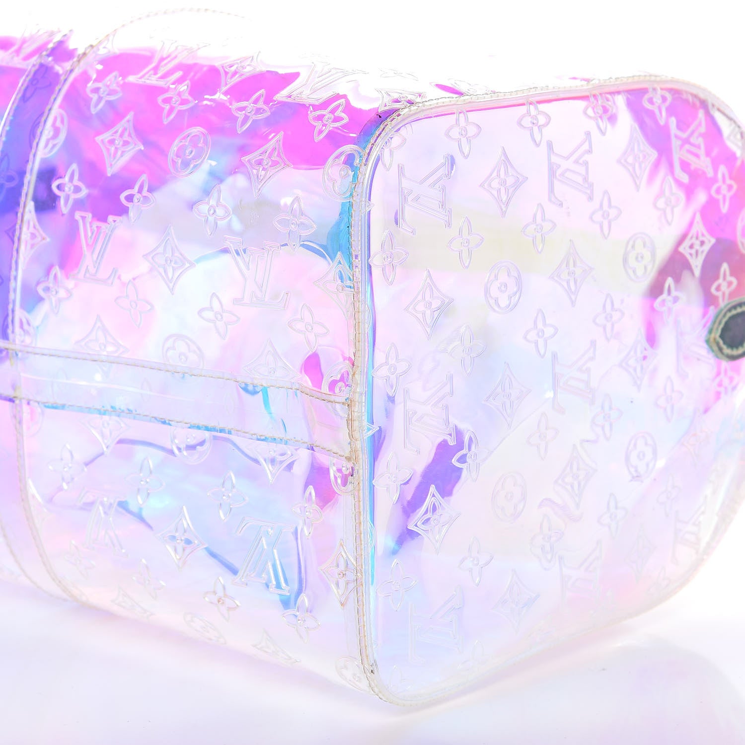 Louis Vuitton PVC Monogram Keepall Bandouliere 50 Iridescent Prism 9 of 11