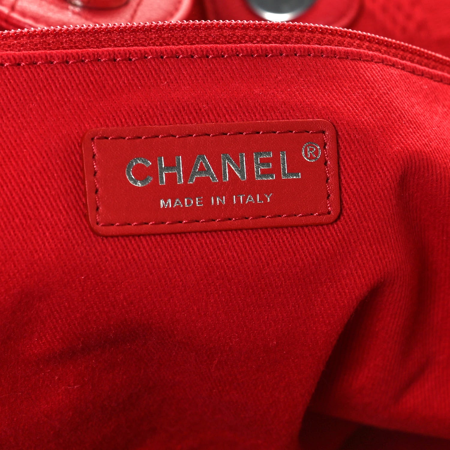 Chanel Canvas Large Double Face Shopping Tote Red 6 of 10