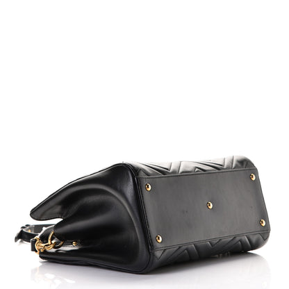 Gucci Calfskin Matelasse Small GG Marmont Tote Black 4 of 6