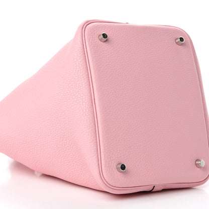 Hermes Taurillon Clemence Picotin Lock 22 MM Rose Sakura 6 of 11