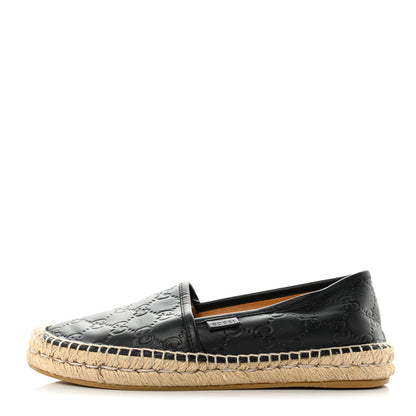 Gucci Guccissima Signature Espadrilles 37.5 Black 1 of 9