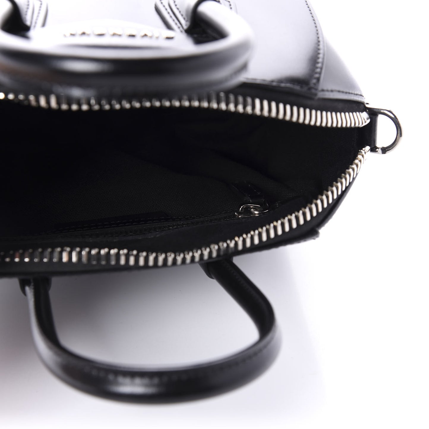 Shiny Lord Calfskin Mini Antigona Black