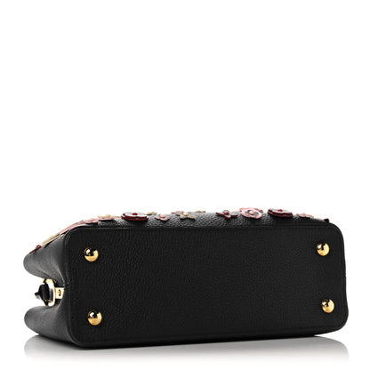 Louis Vuitton Taurillon Blooming Capucines PM Black 4 of 9