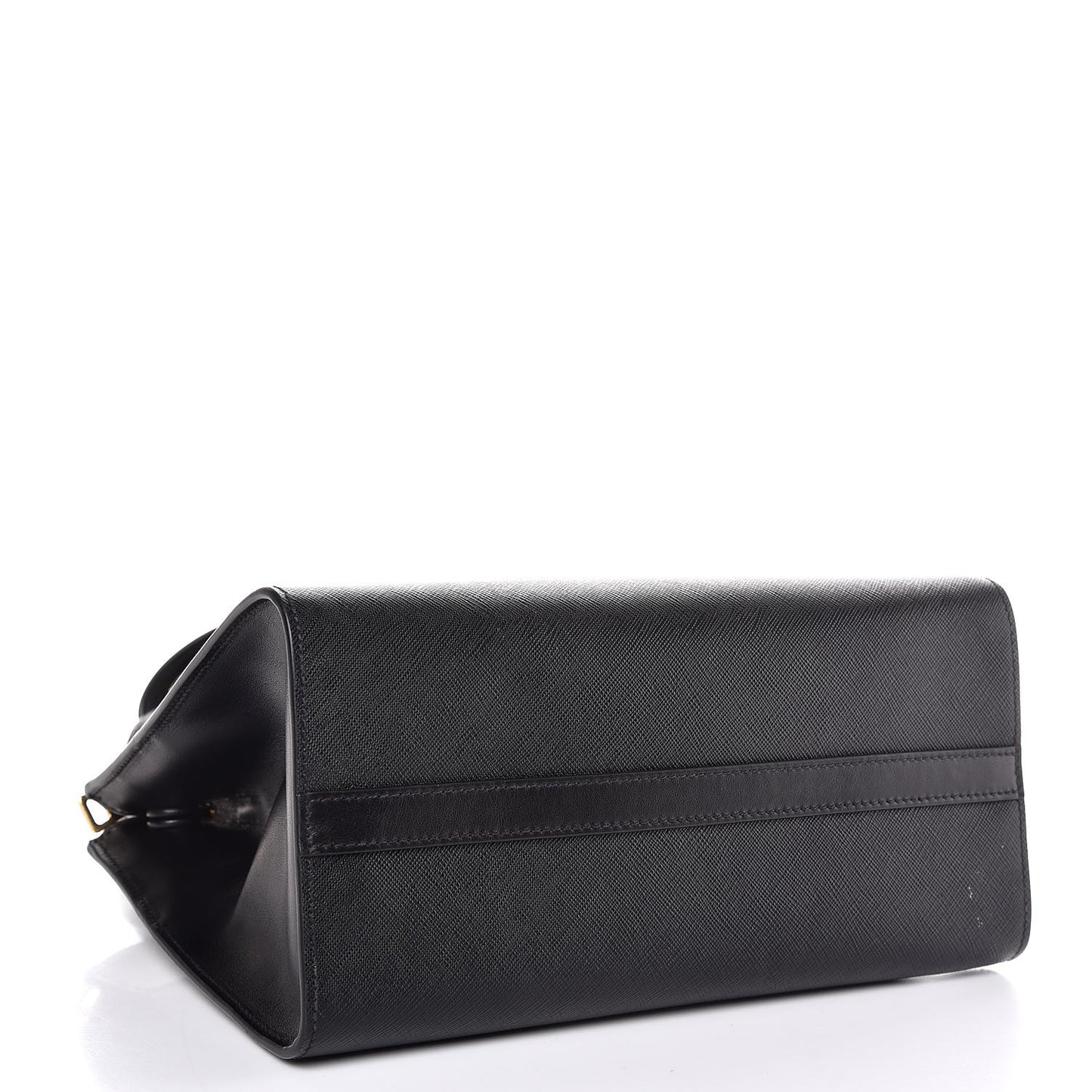 Saffiano City Calfskin Small Paradigme Bag Black