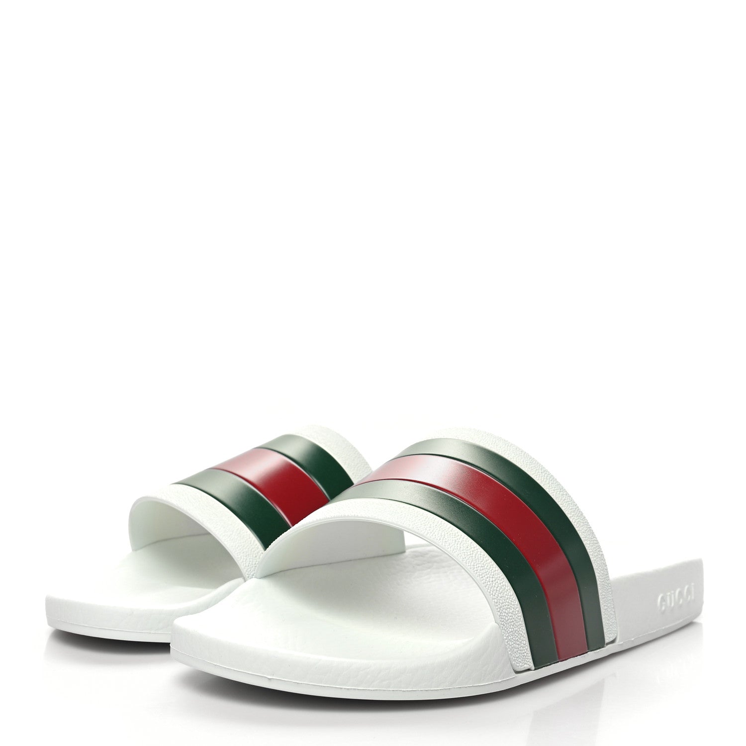 Gucci Rubber Web Mens Pool Slide Sandals 11 Great White 3 of 7