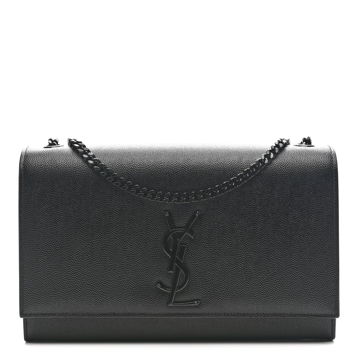 Grain De Poudre Medium Classic Monogram Monochrome Kate Satchel Black