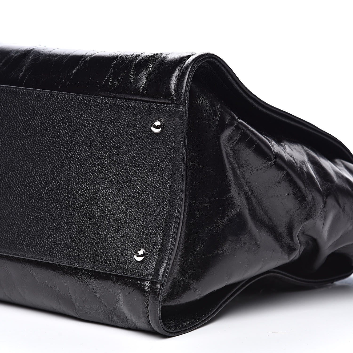 Chanel Glazed Calfskin Large Deauville Tote Black 10 of 11