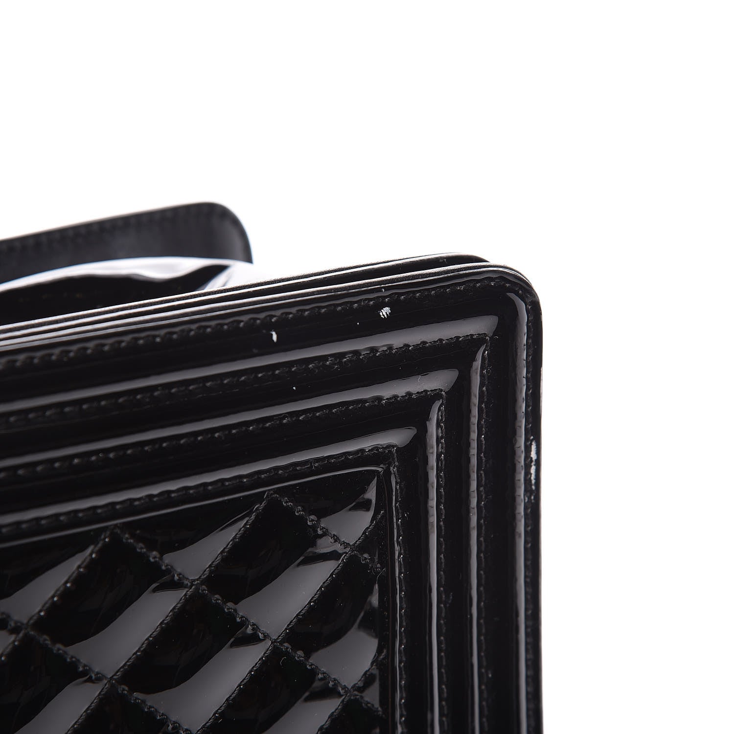 Chanel Patent Calfskin Quilted Medium Plexiglass Boy Flap Black 13 of 15