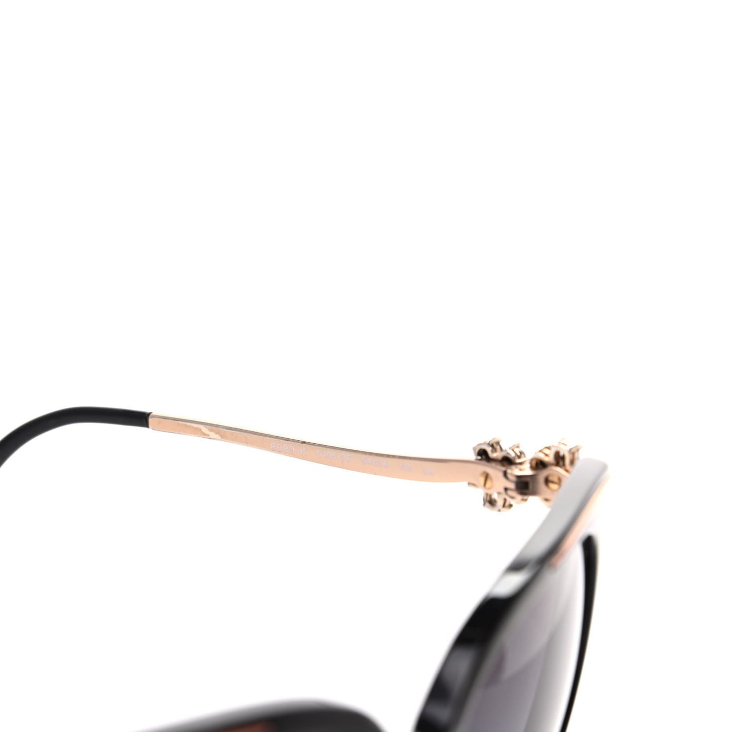 Acetate Crystal Flower Sunglasses 8089 Black