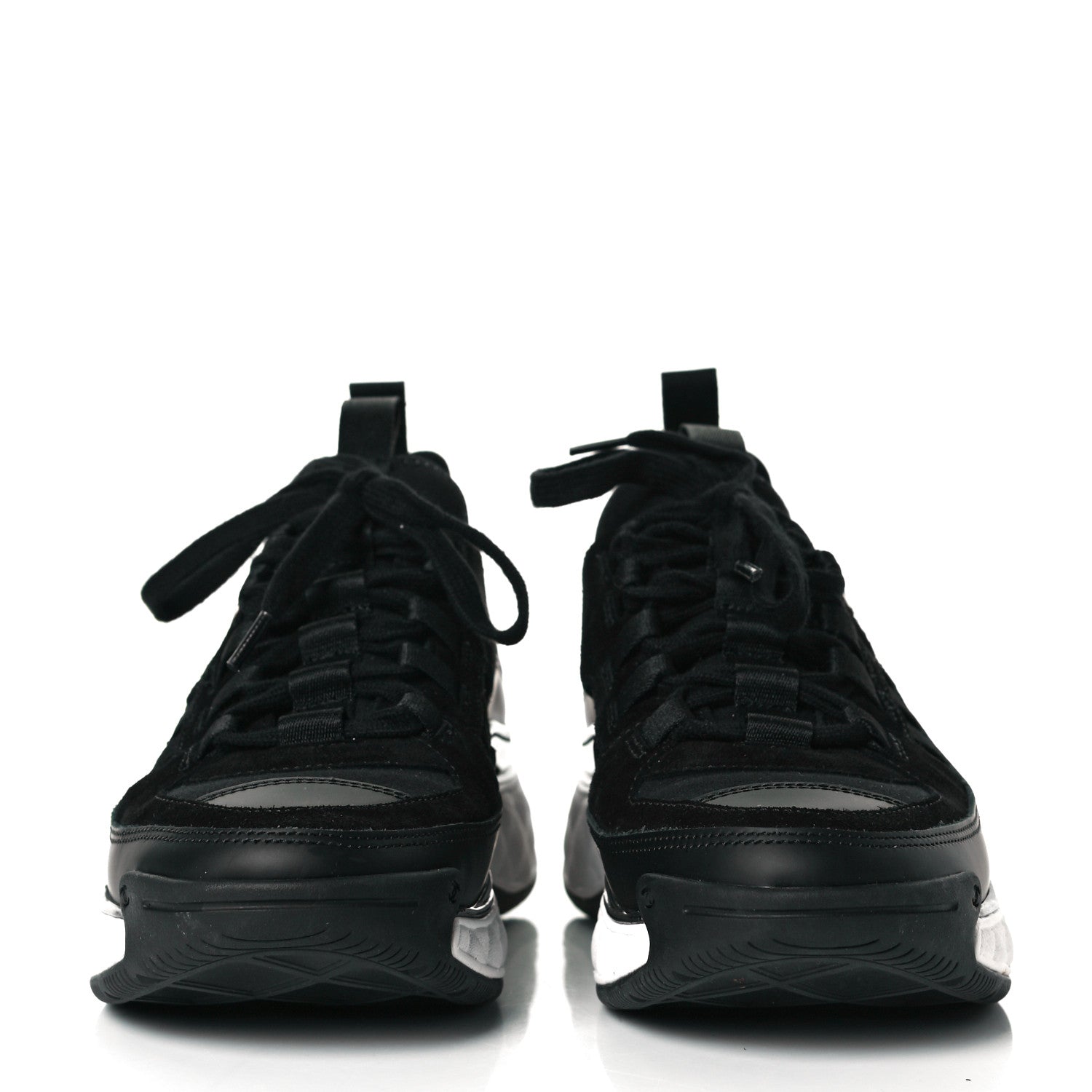 Chanel Velvet Calfskin Mixed Fibers CC Sneakers 36 Black 3 of 9