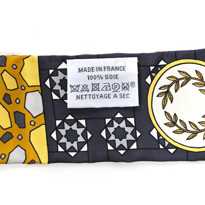 Hermes Silk La Danse Des Amazones Twilly Gris White Gold 2 of 4