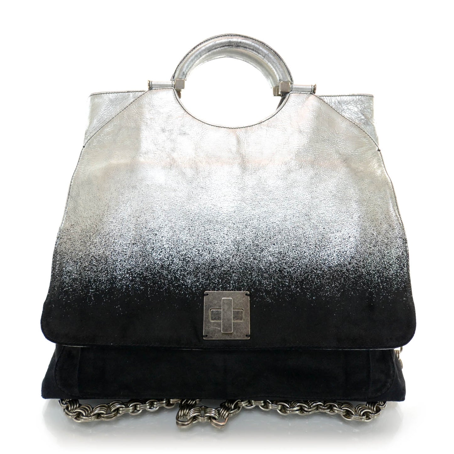 Leather Degrade Spray Shoulder Bag