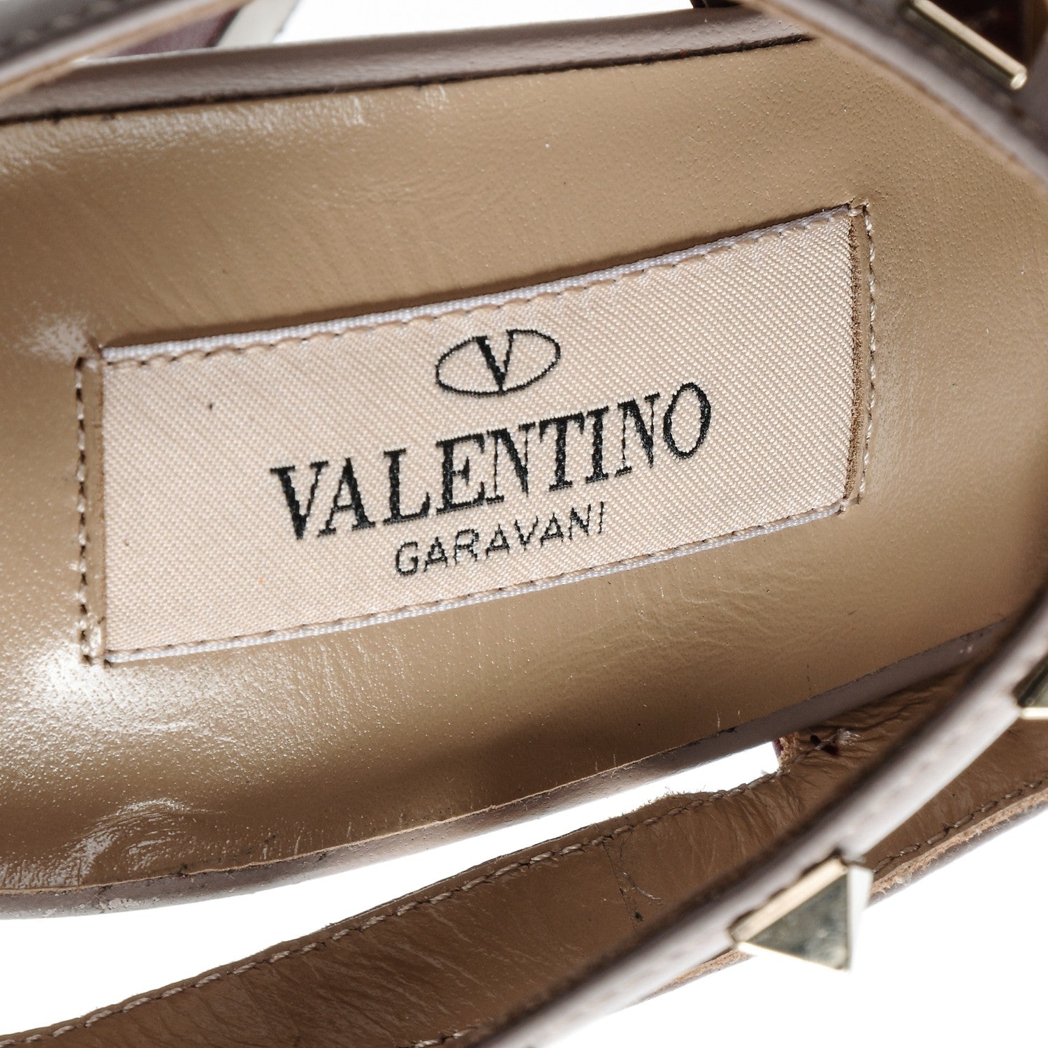 Valentino Garavani Calfskin Nappa Rockstud Ankle Strap 100mm Pumps 39 Rubino Poudre 8 of 9