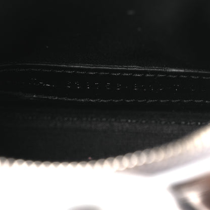 Balenciaga Metallic Calfskin Logo Crocodile Embossed Mini Ville Top Handle Bag Silver Black 7 of 10