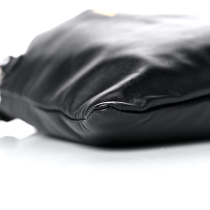 Fendi Soft Nappa Logo Small Drawstring Pouch Bag Black Sunflower 9 of 14