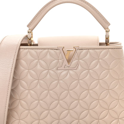 Louis Vuitton Lambskin Quilted Flower Capucines BB Vanilla 8 of 10