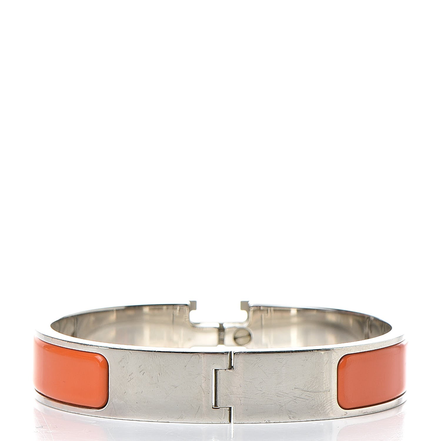 Hermes Enamel Narrow Clic Clac H Bracelet PM Orange 3 of 5
