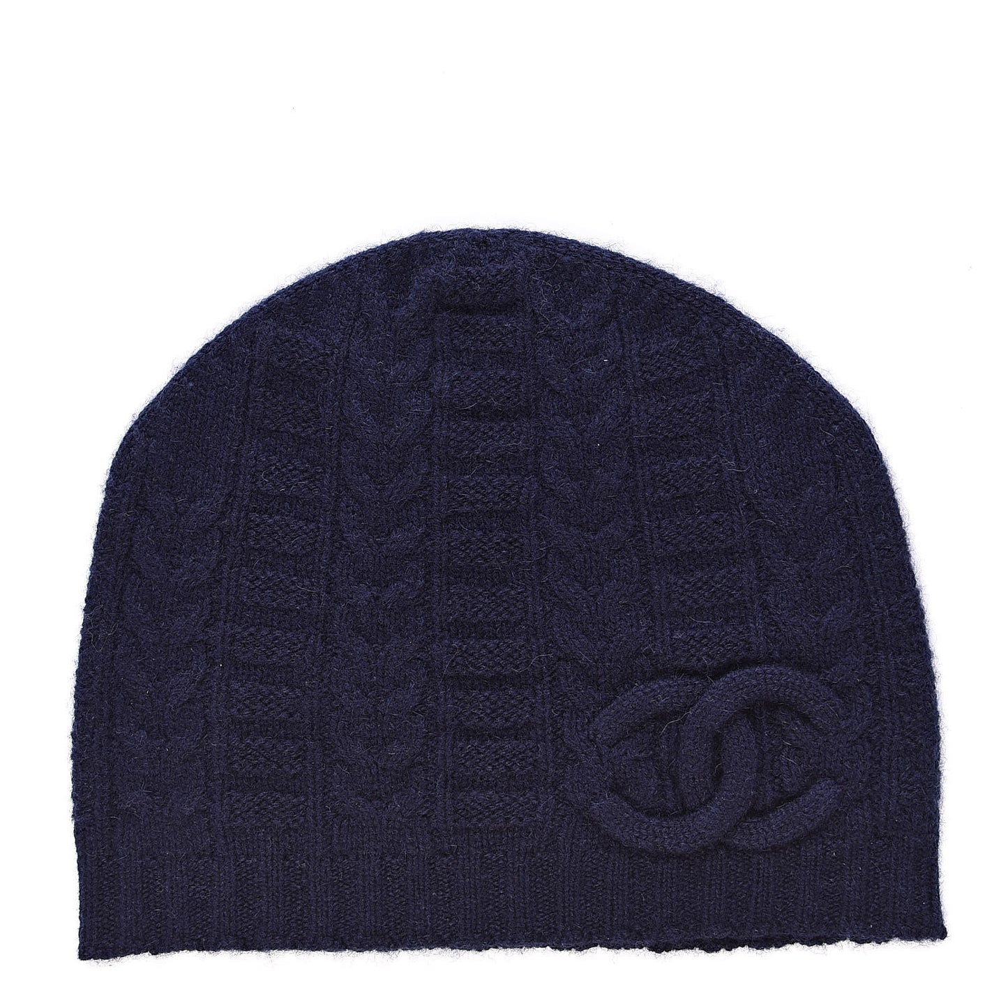 CHANE Cashmere CC Beanie Hat Navy