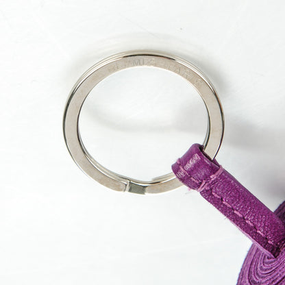 Hermes Lambskin Carmen Tassel Key Holder Anemone 3 of 5